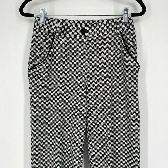Betabrand Dress Pant Yoga Pants Size XS Straight Leg Catstooth Print Stretch - Picture 2 of 11